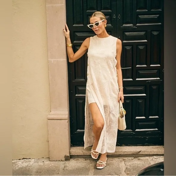 NWT ANTONIO MELANI x MG Style Blake Soutache Round Neck Sleeveless Shift Dress - Picture 2 of 6